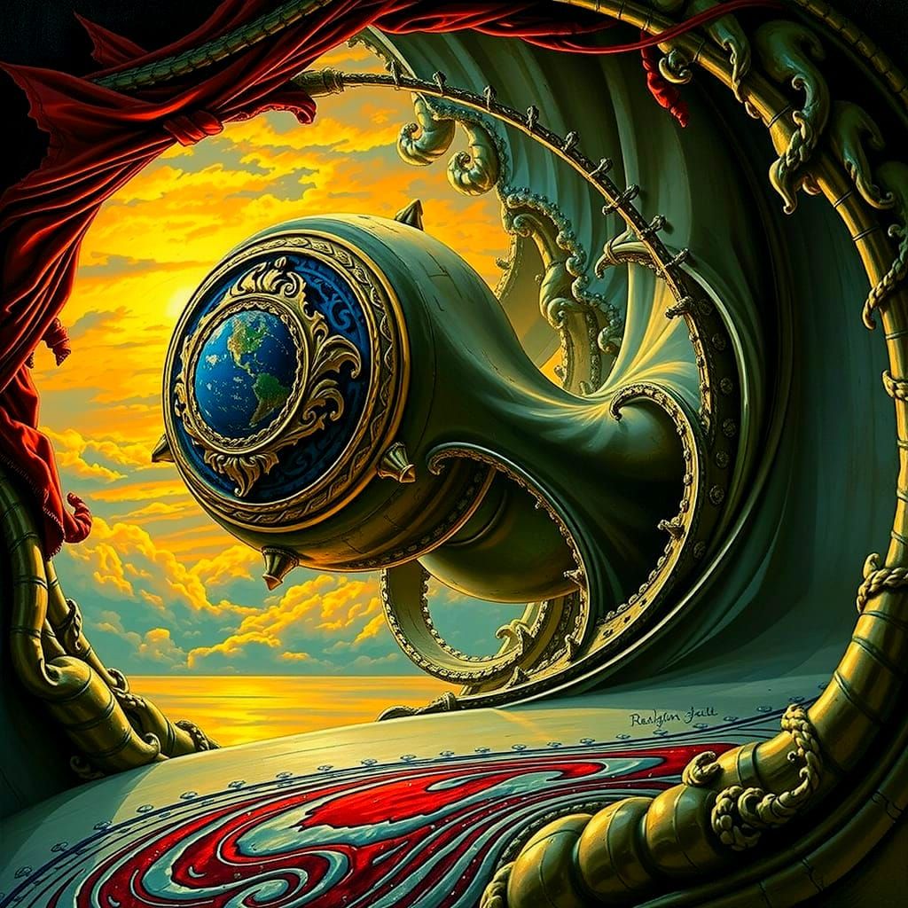 Abstract Swirls of Red Hues