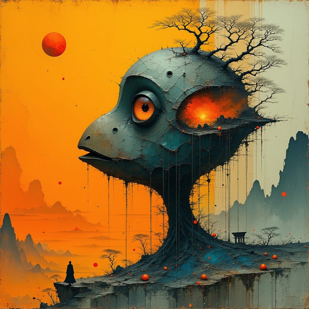 <lora:Akimora:1.0> A surreal, vertical composition