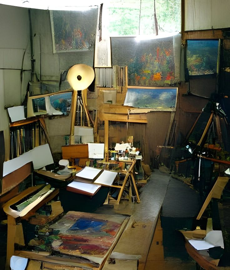 An AI-Generated Artist's Studio