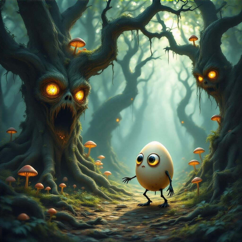 Bewildered Egg Finds a Sinister Fantasy Forest