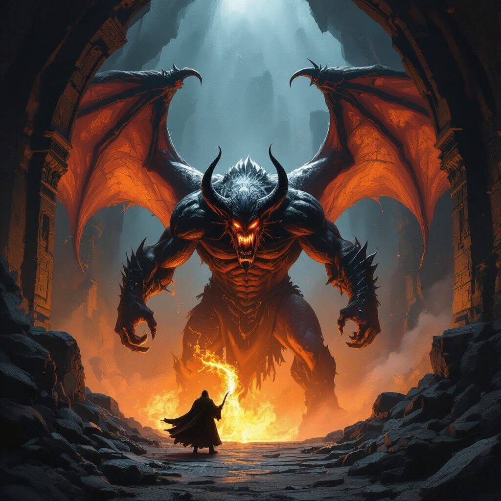 Balrog Emerges from Moria with Dynamic Lighting