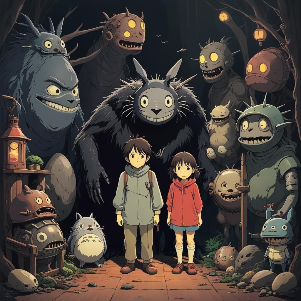 Grimdark Image in Studio Ghibli Style