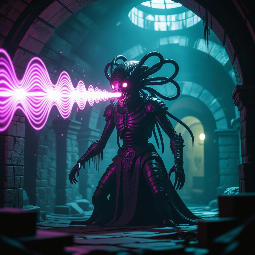 Soundwave as Mind Flayer Melts Brains in Dark Dungeon