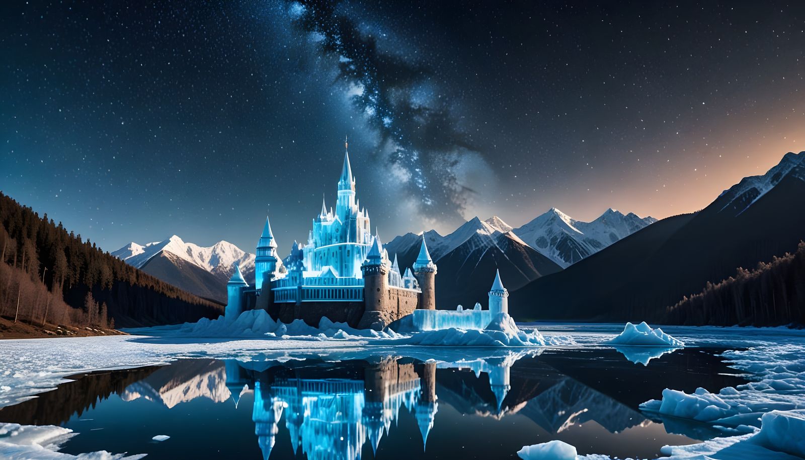 Magical Ice Castle in the Himalayas