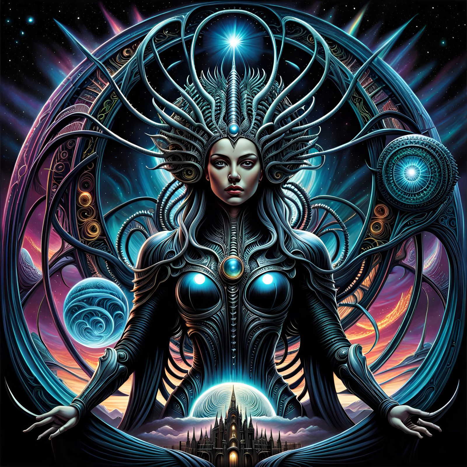 Quantum Entangled Being in Cosmic Surrealism Style