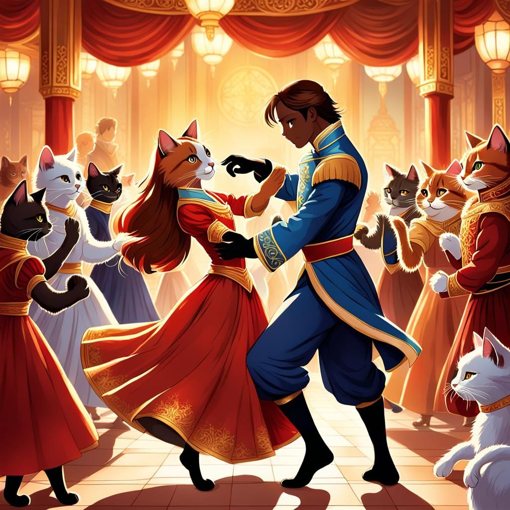 Cats Dance: Anime Comic Book Art Style
