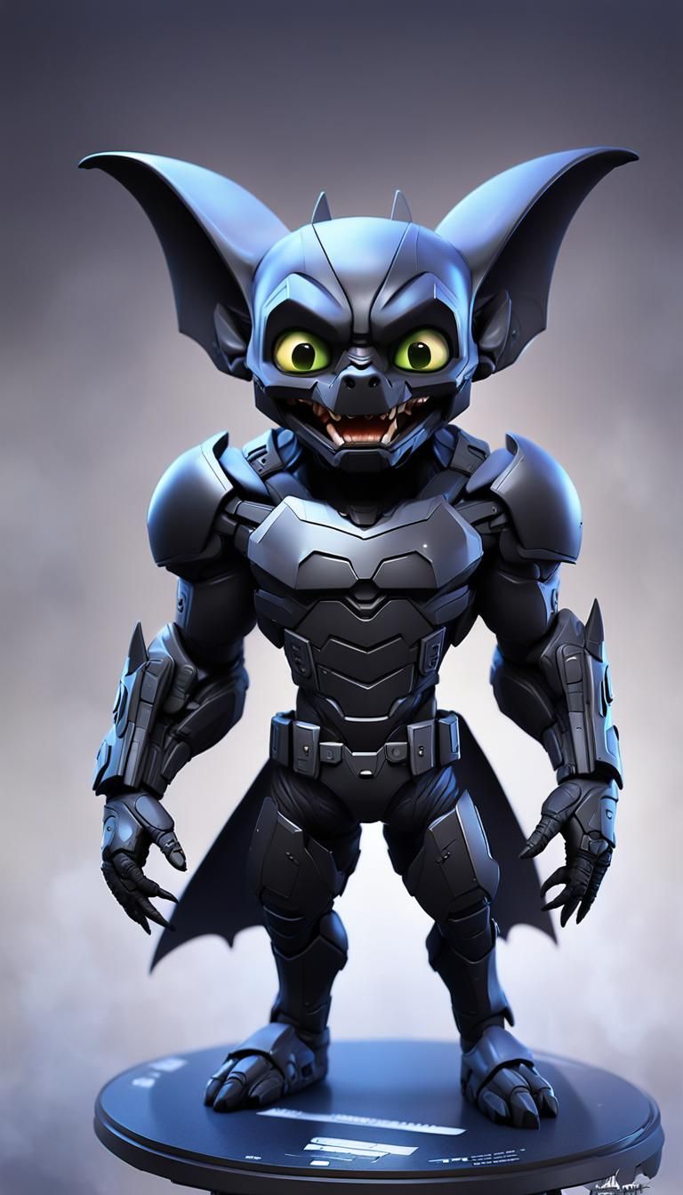 Futuristic Manbat in Anime Style 3D