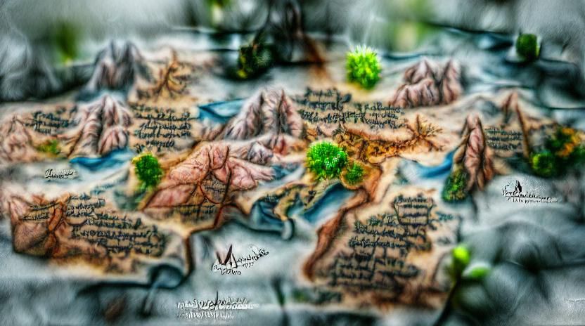Medieval Fantasy Map of Forgotten Islands