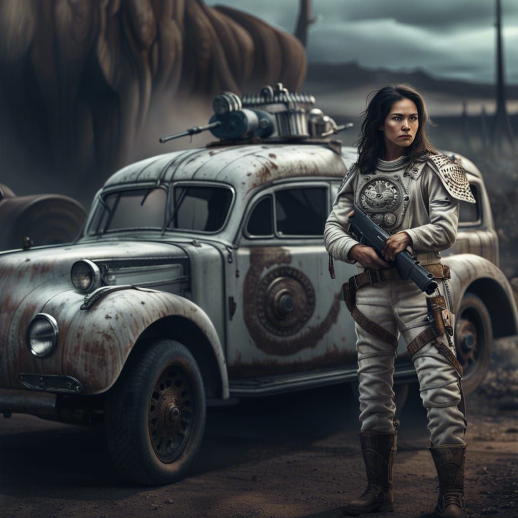 Dark Future Car Combat with Armored Warriors