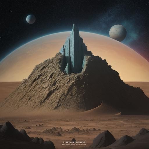 Alien Planet Still Life in Naive Art Style