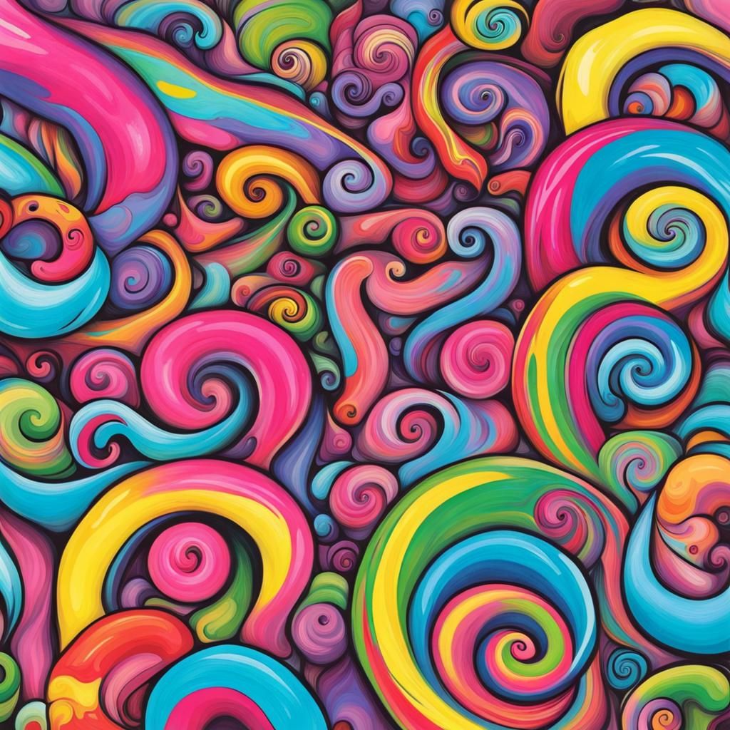 Funky Skunks in a Candyland Wonderland of Gouache