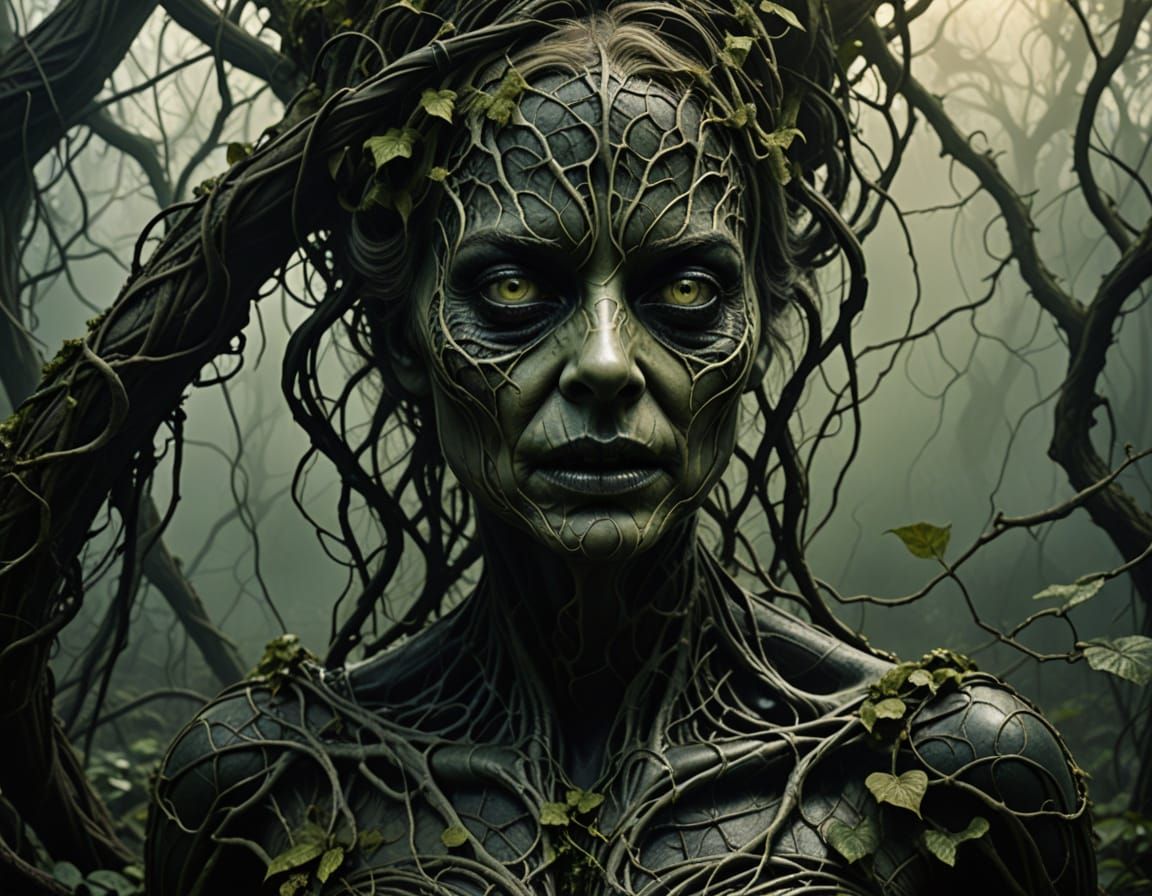 Surreal Field of Horrors in Earthy Tones