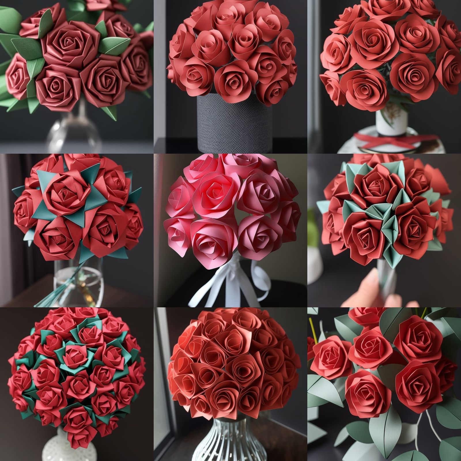 Intricate Origami Roses: Geometric Paper Art
