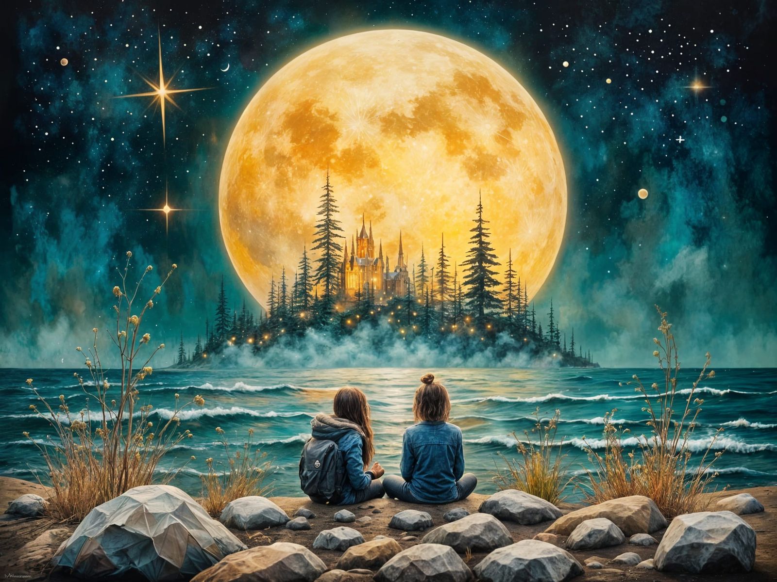 People Watch City Moon in Smokey Grunge Style