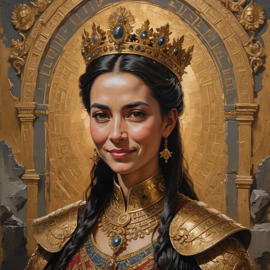 Visigothic Queen Portrait in Velázquez Style
