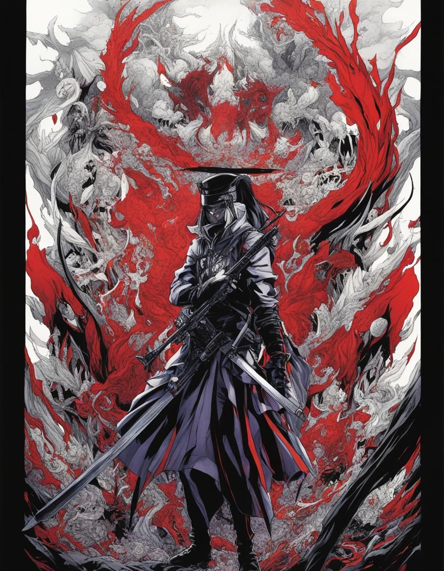 Anime Mayhem in Japanese Manga Style