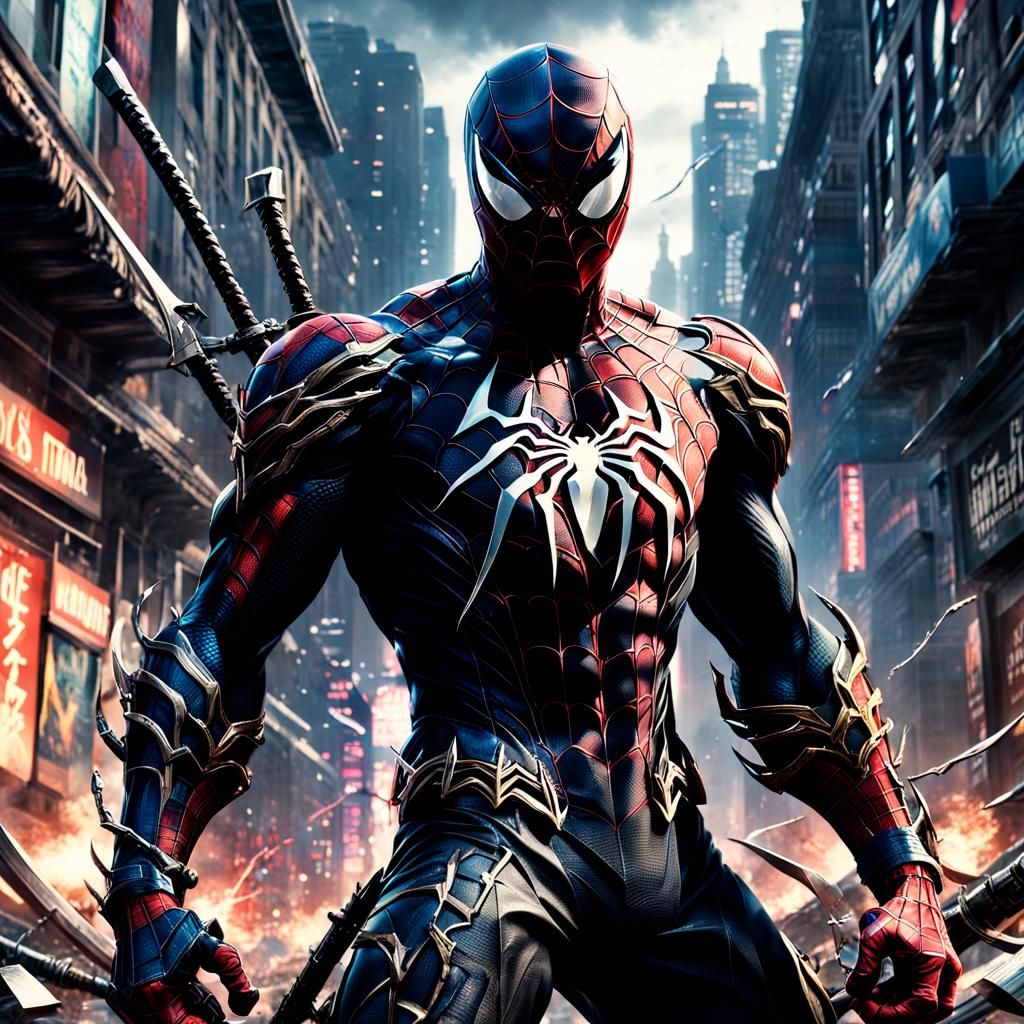 Dark Spiderman in Epic Cinematic Style