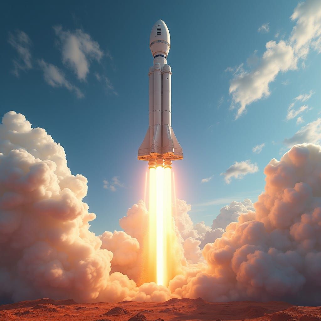 Majestic Launch into the Cosmos