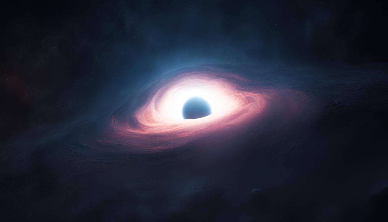 A black hole. A view from space.