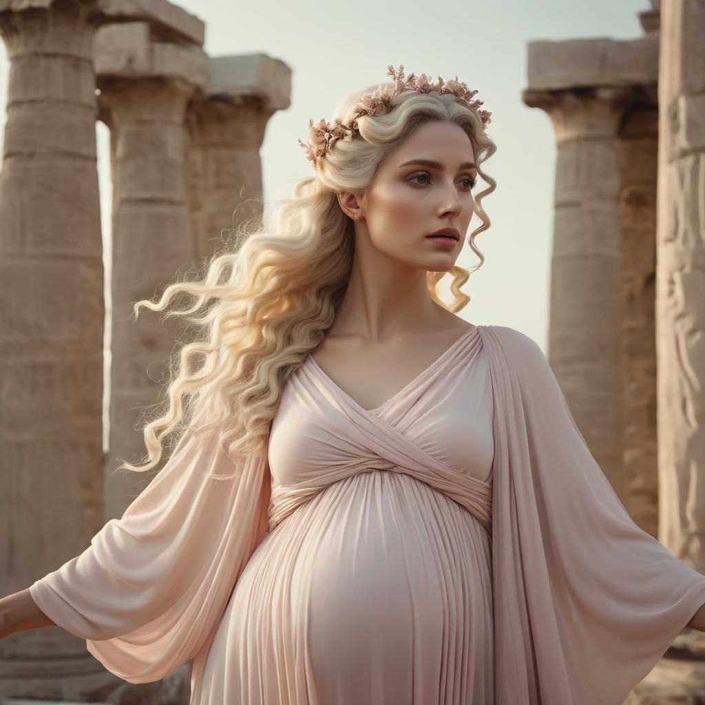Eileithyia: Greek Goddess of Childbirth in Pink
