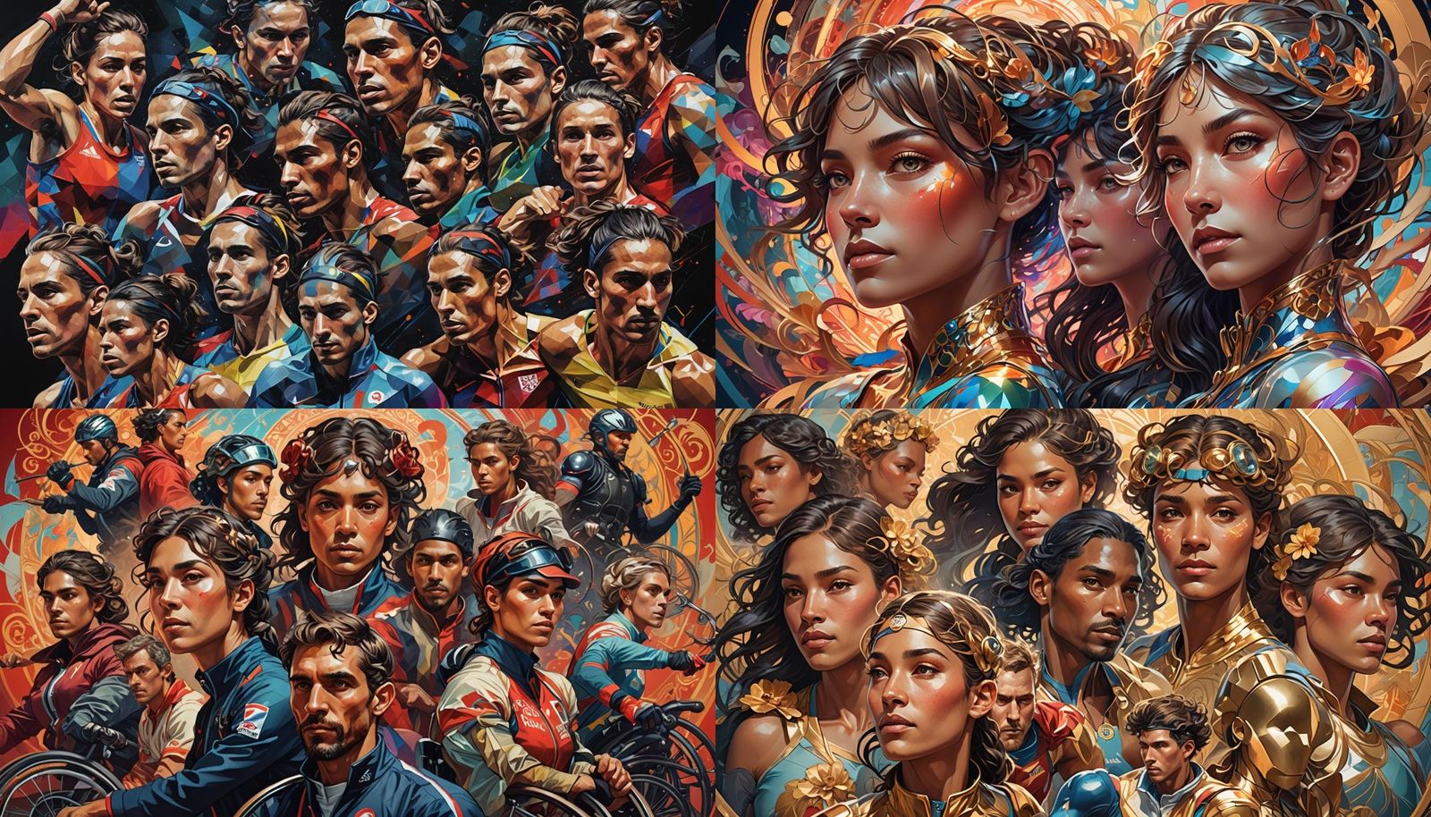 Paralympic Athletes in Action: Dynamic Digital Portrait