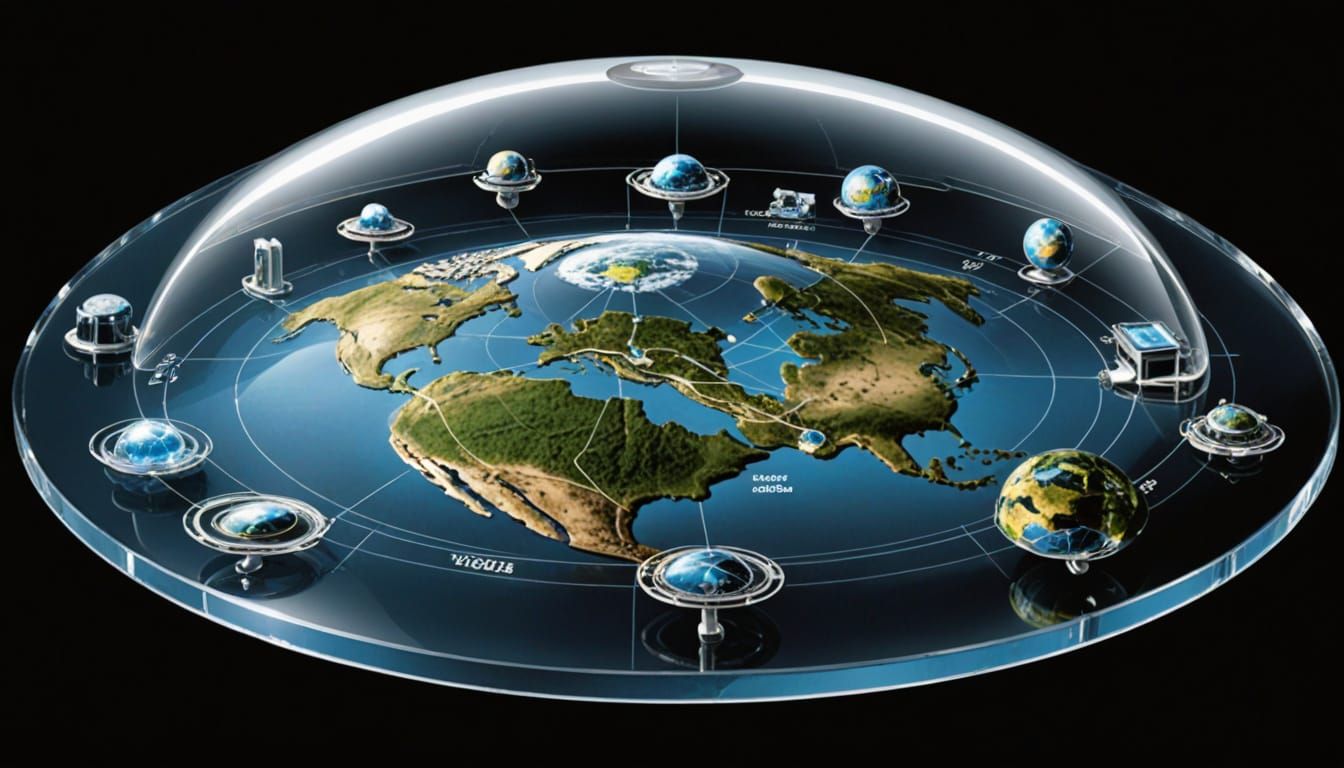 Futuristic Transparent Whole Earth Catalog Display