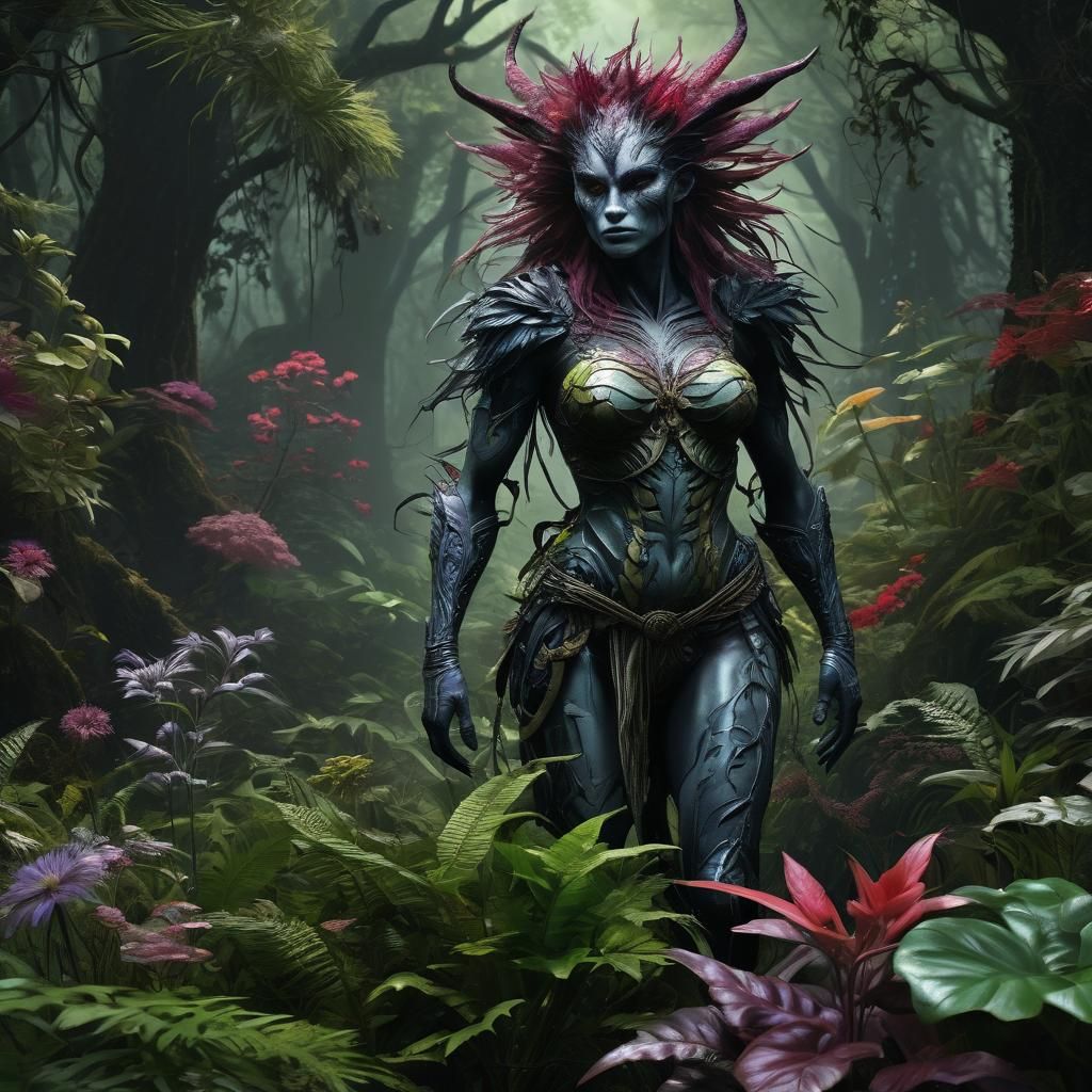 Fae Creature in Gritty Graphic Novel Style