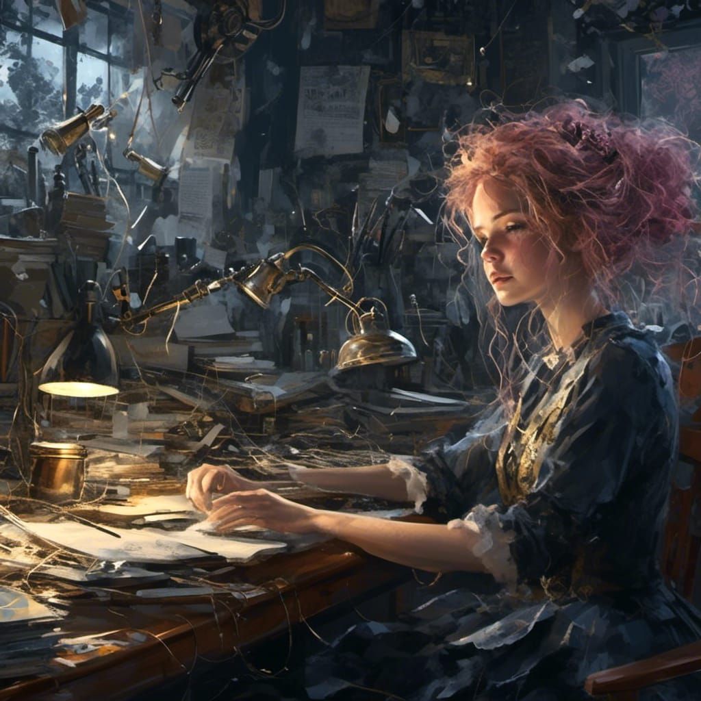 Frazzled Woman at Work: Album Cover Photography