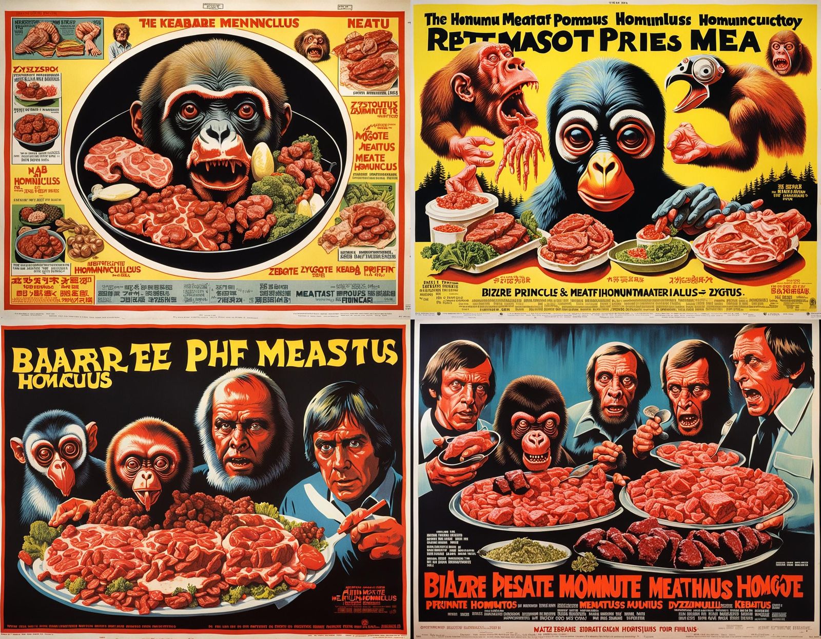 Bizarre Horror Movie Poster of Biological Abominations