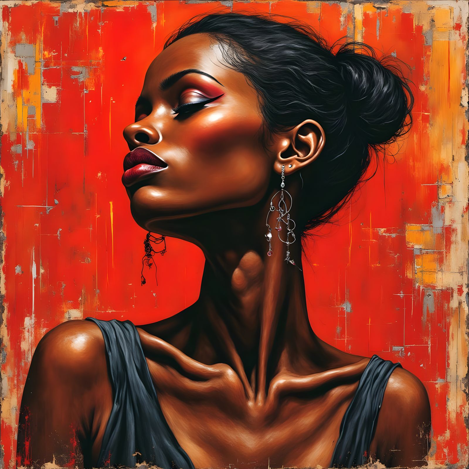 Cyberpunk English Lady in Dramatic Blade Runner Scene