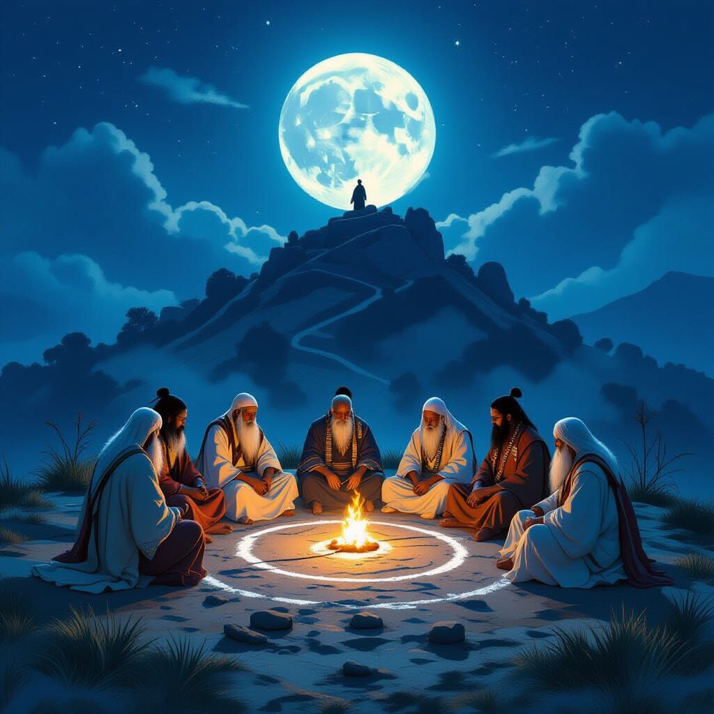 Mystical Moonlight Ritual on Sacred Hill