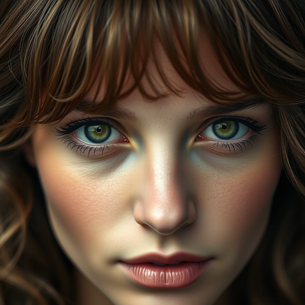 Ethereal Beauty in Close-Up: A Captivating Portrait