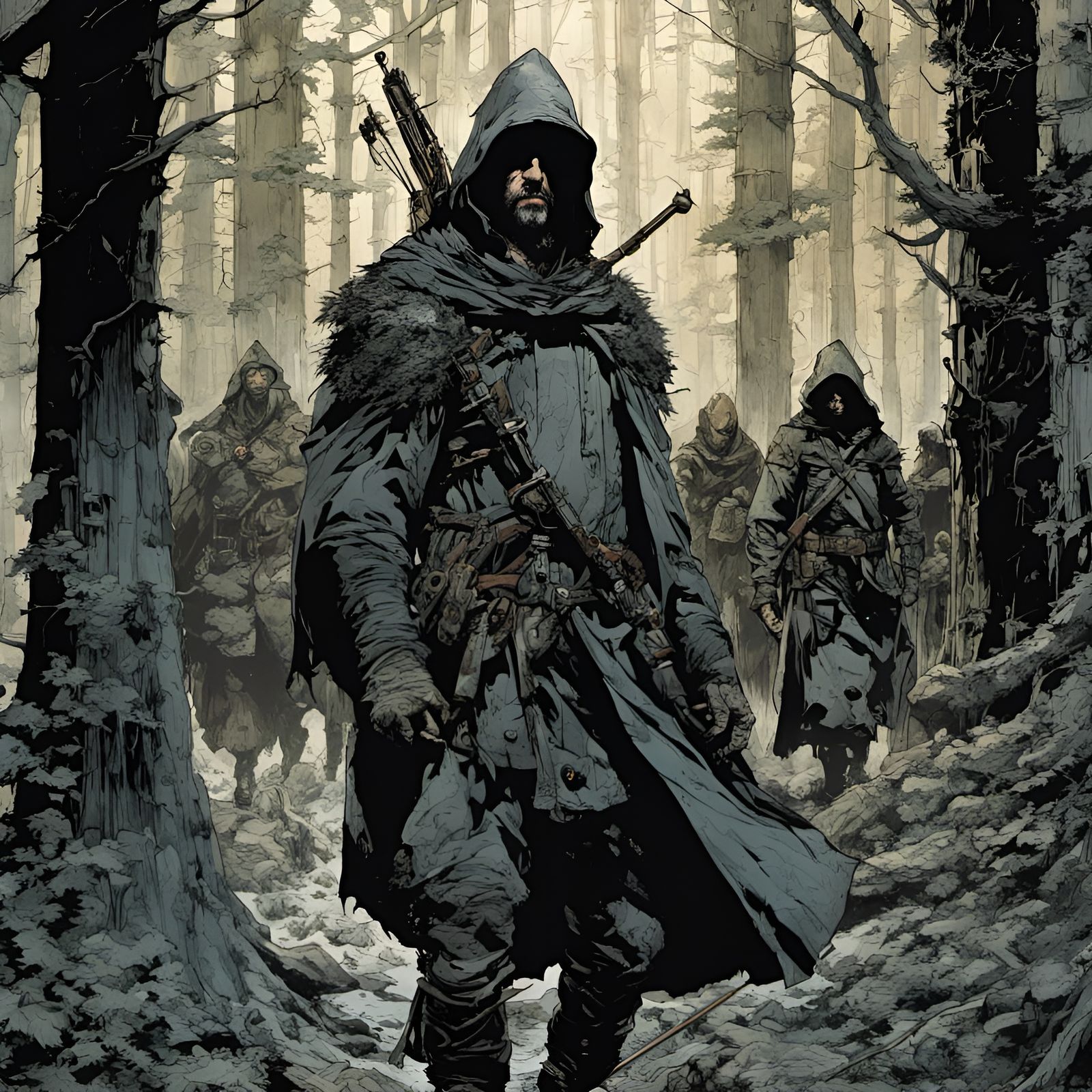 Robin Hood and Band in Sherwood Forest