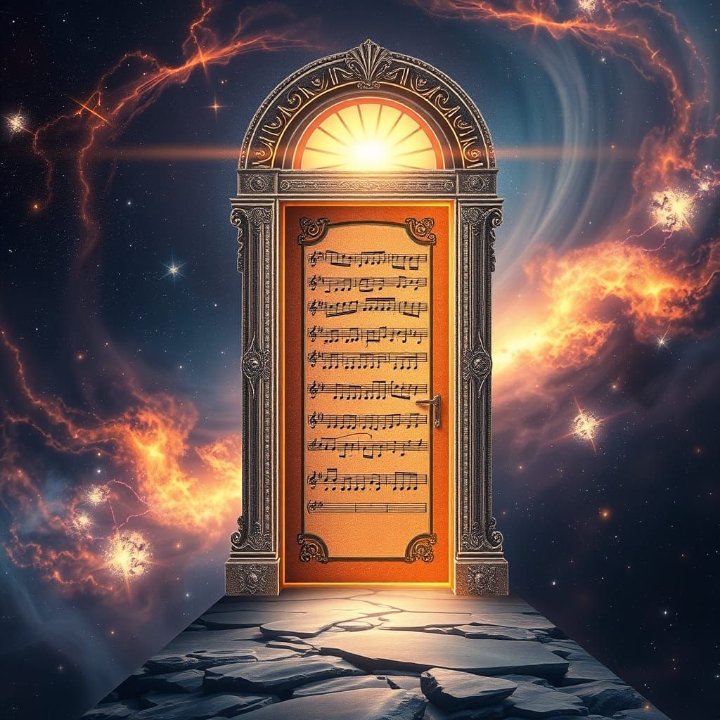 Nebula Doorway with Celestial Carvings