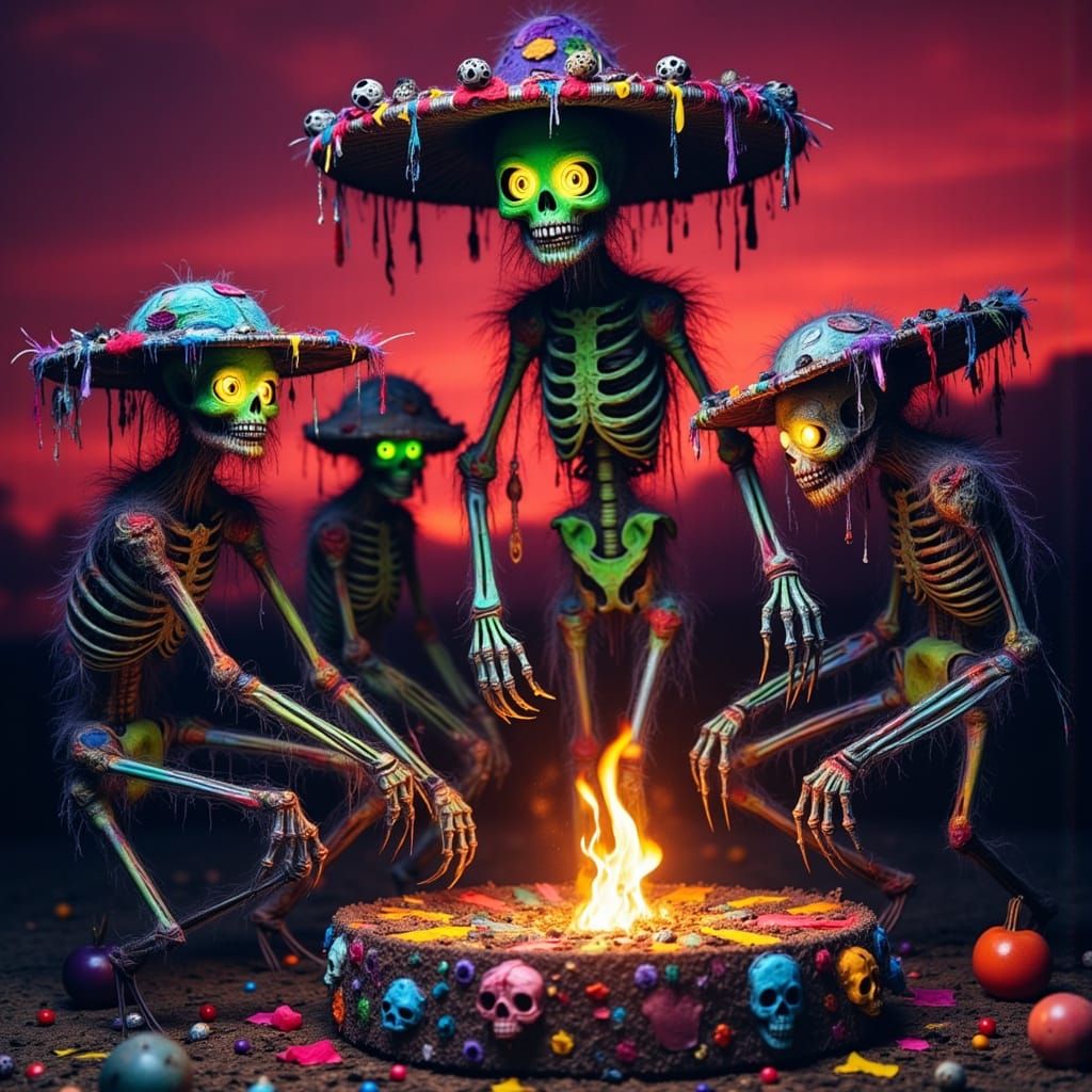 Sinister Creatures Celebrate Cinco de Mayo in Dark Whimsy