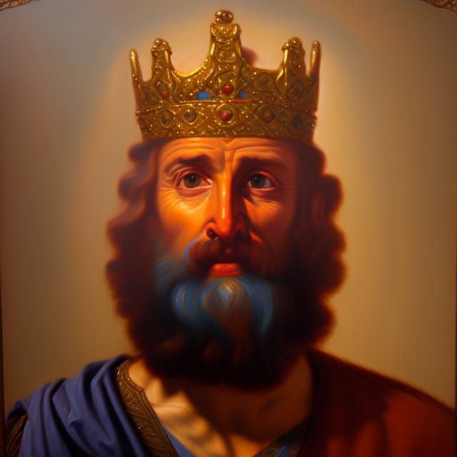 King David Portrait with Dynamic Lighting