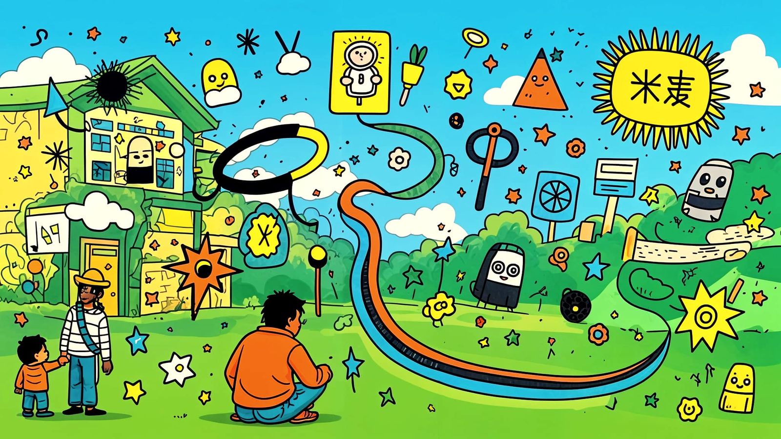 Abstract Line Drawing Scribbles