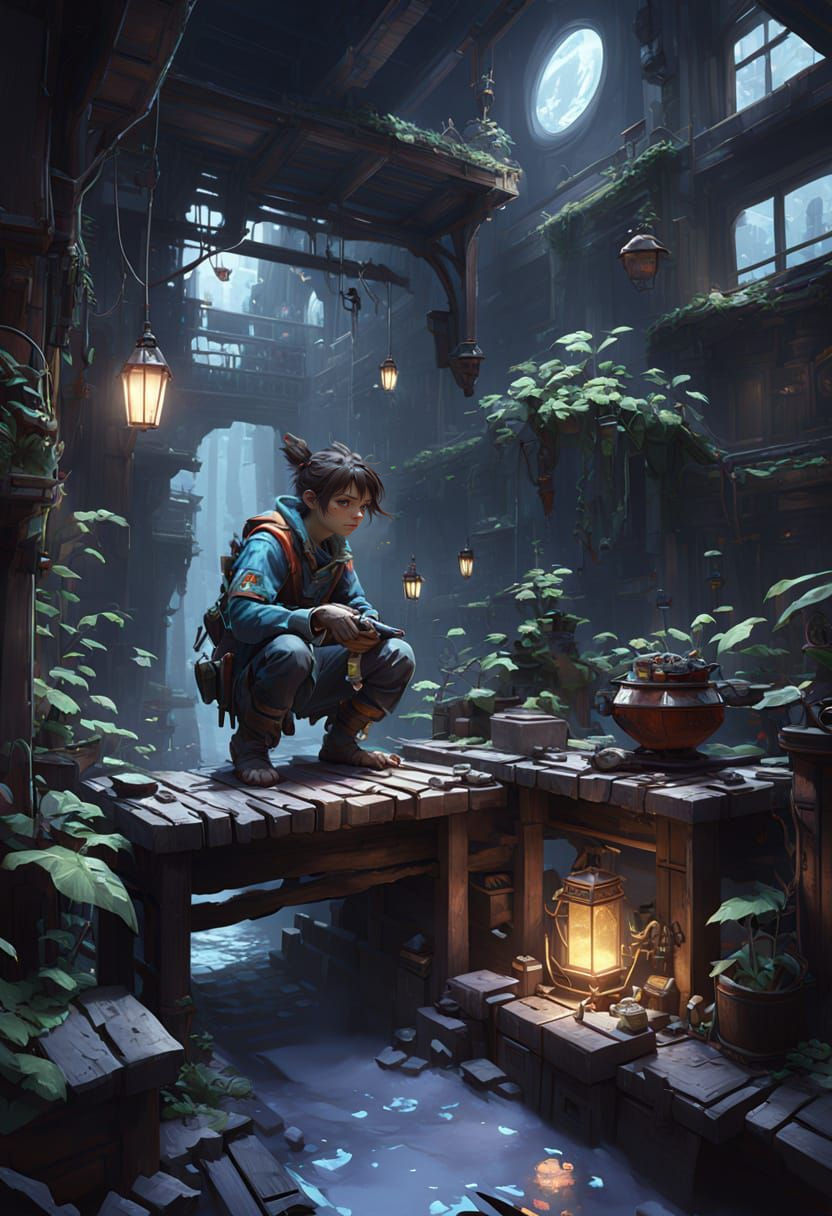 Epic Fantastical Scene with Volumetric Lighting