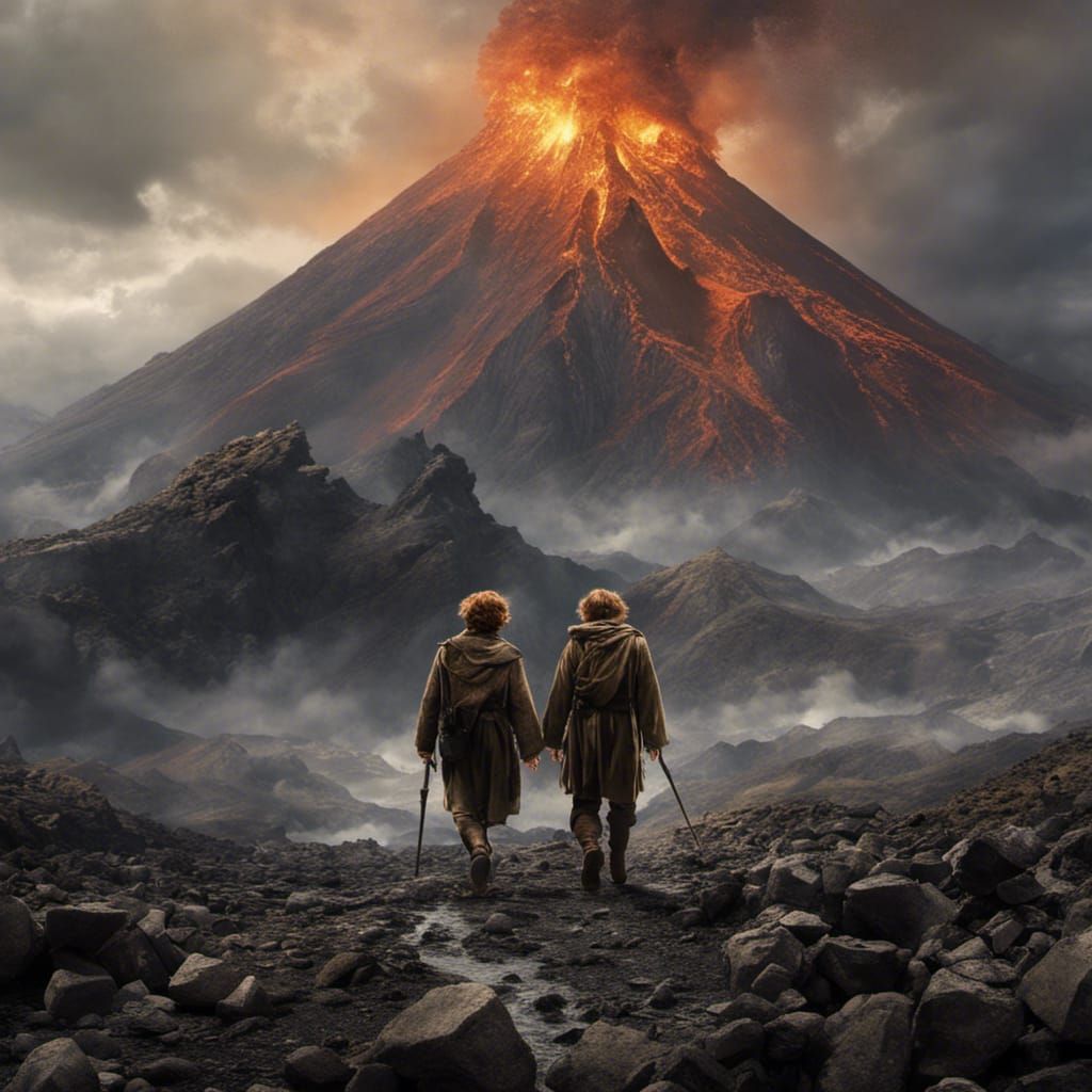 Frodo and Sam's Journey to Mount Doom