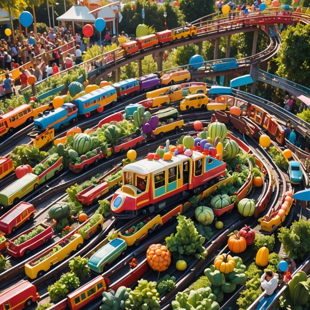 Food Roller Coaster Ride in Culinary Festival
