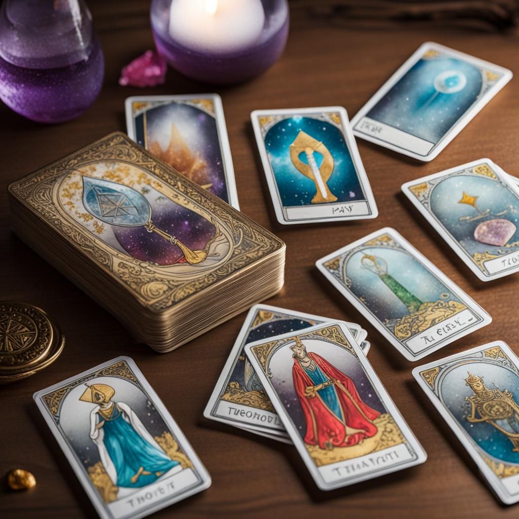 Crystal Tarot Cards with Jewel Tones