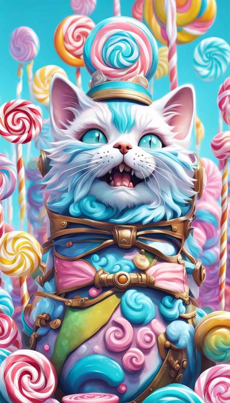 Cat Soldier in Candy Art Style