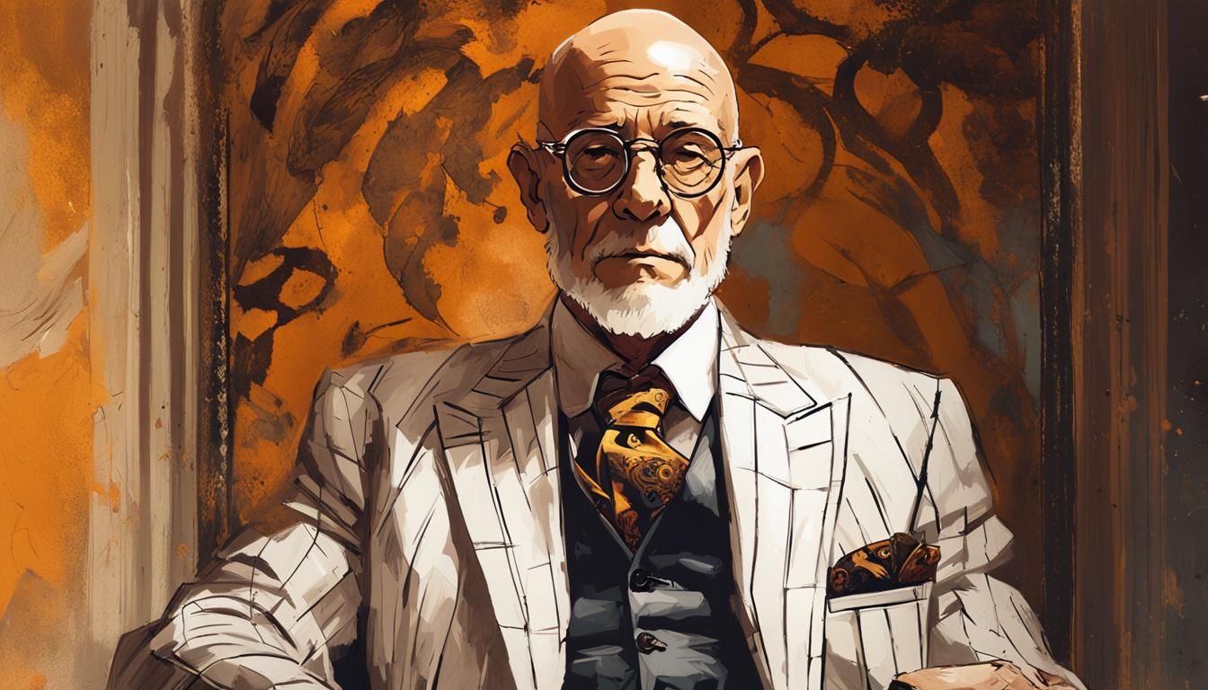 Eccentric Artist Portrait in Steampunk Style