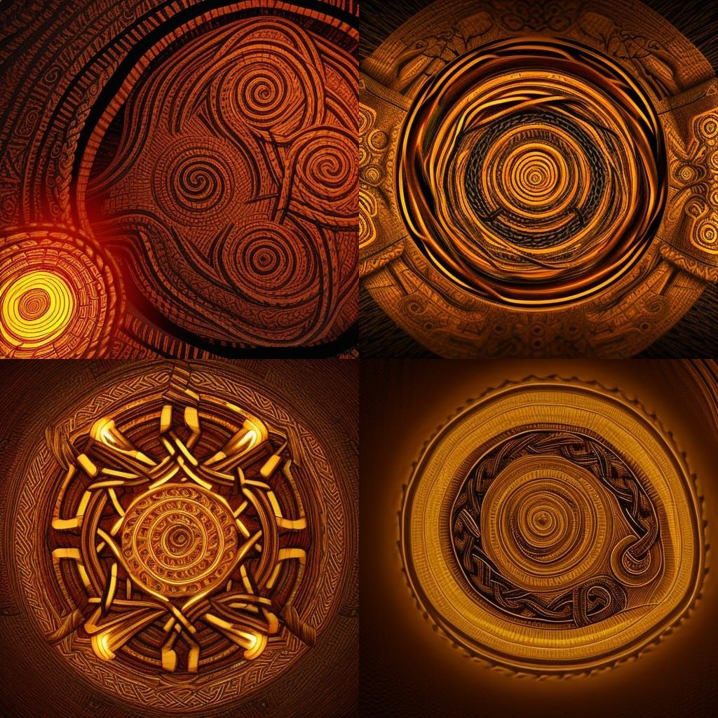 Celtic Swirls and Knots in 3D Cinematic Style