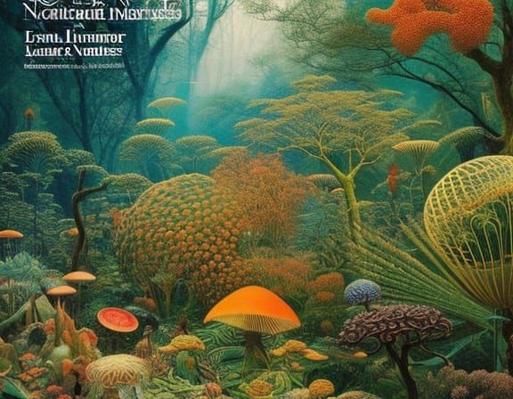 Quantum Mind in Mycelium Network: Fashion Magazine Art