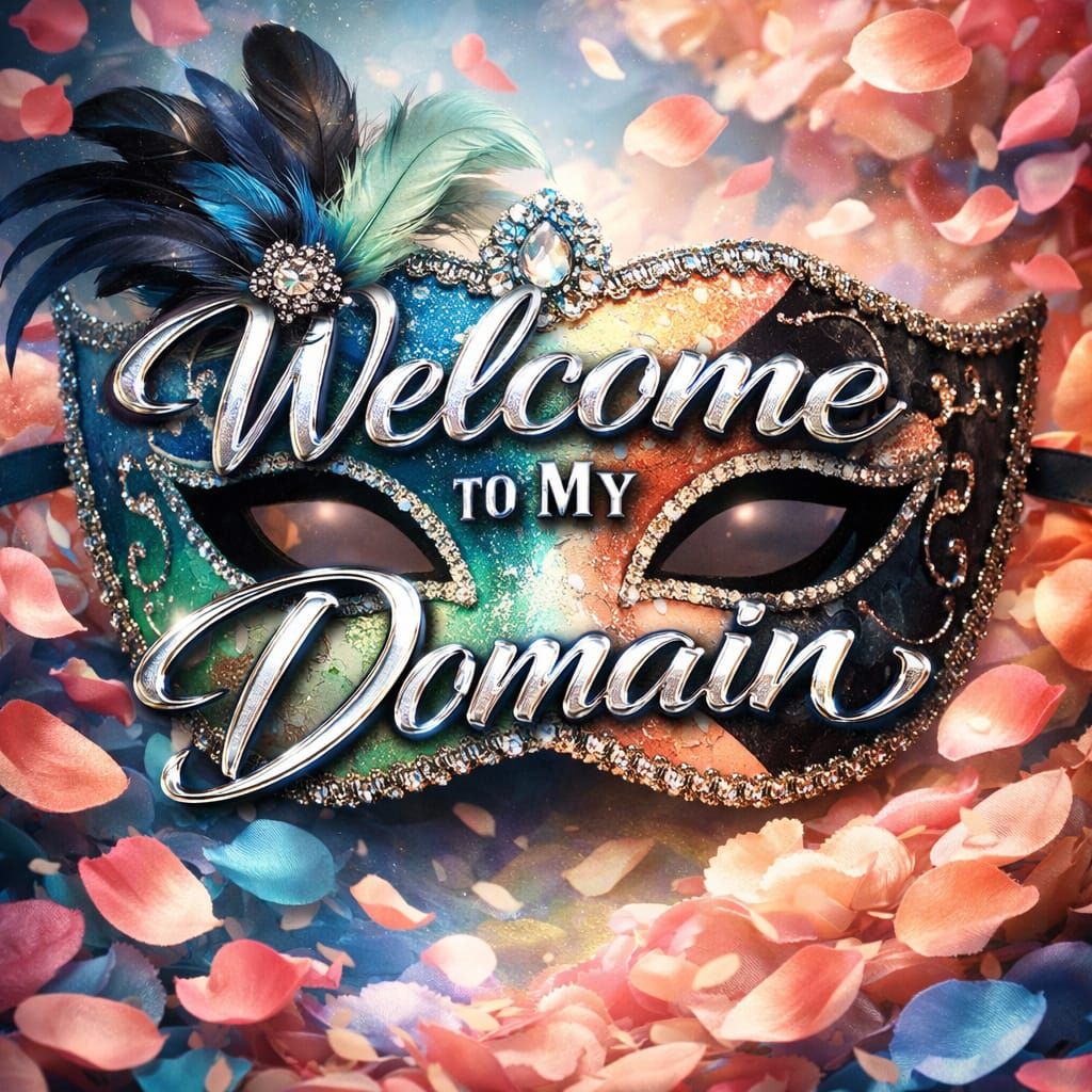 Masquerade Mask with Chrome Lettering