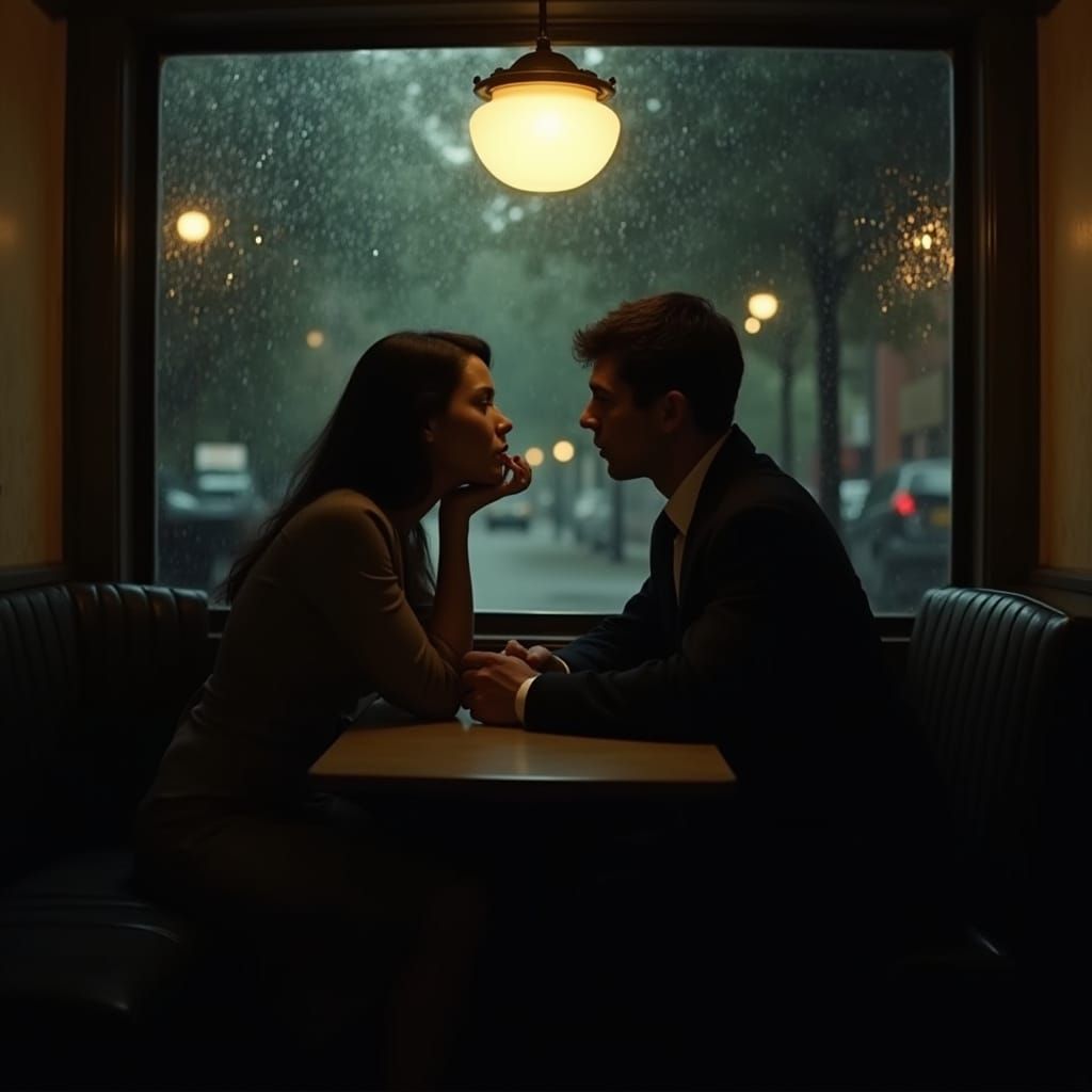 Rainy Cafe Scene: Intimate, Moody Photography