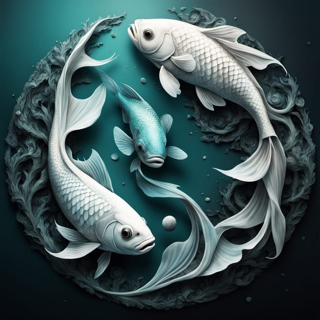 Surreal Fish in Yin-Yang Harmony