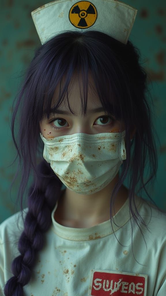 Gritty Young Nurse in Despair