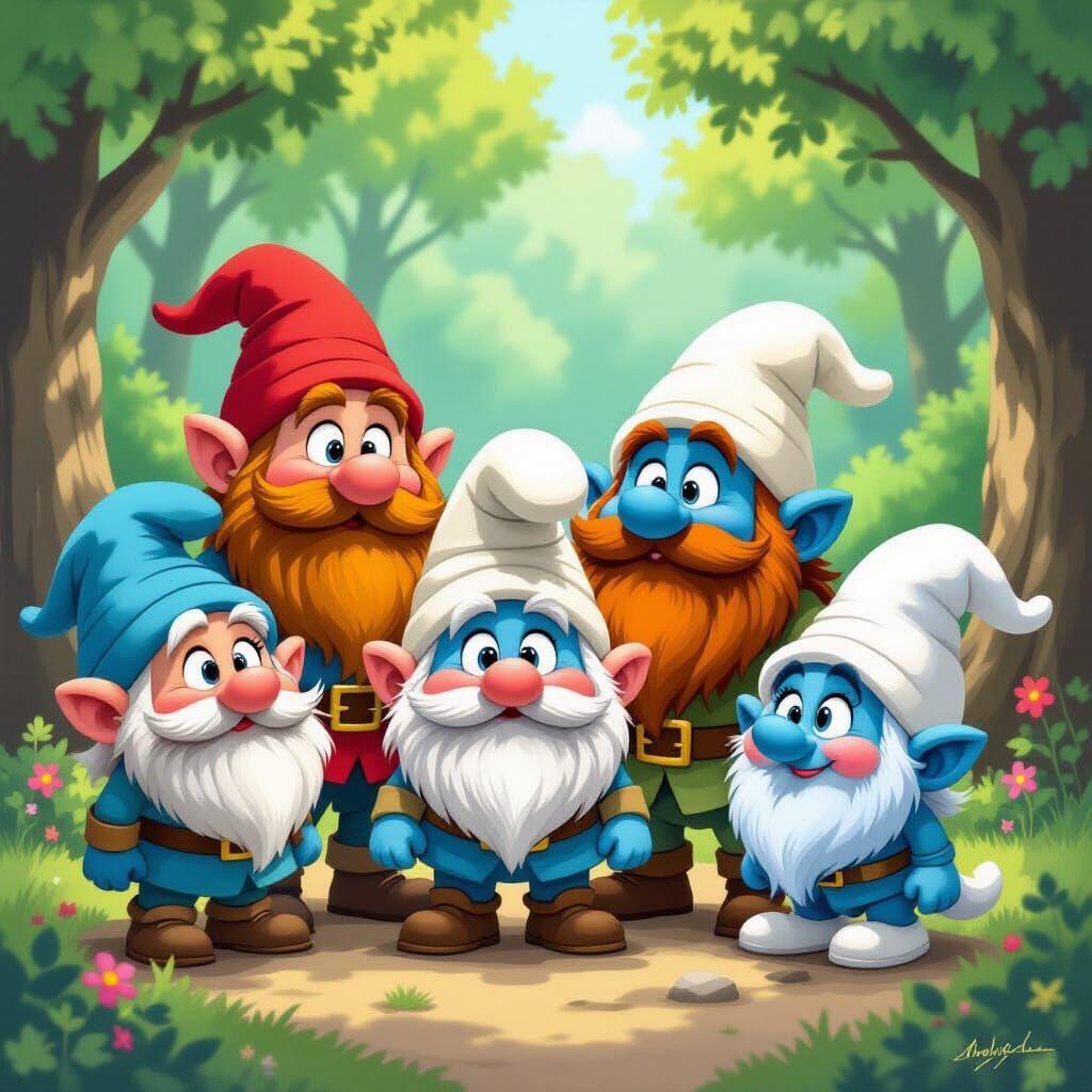 Dwarf-Smurf Hybrids in Enchanted Forest